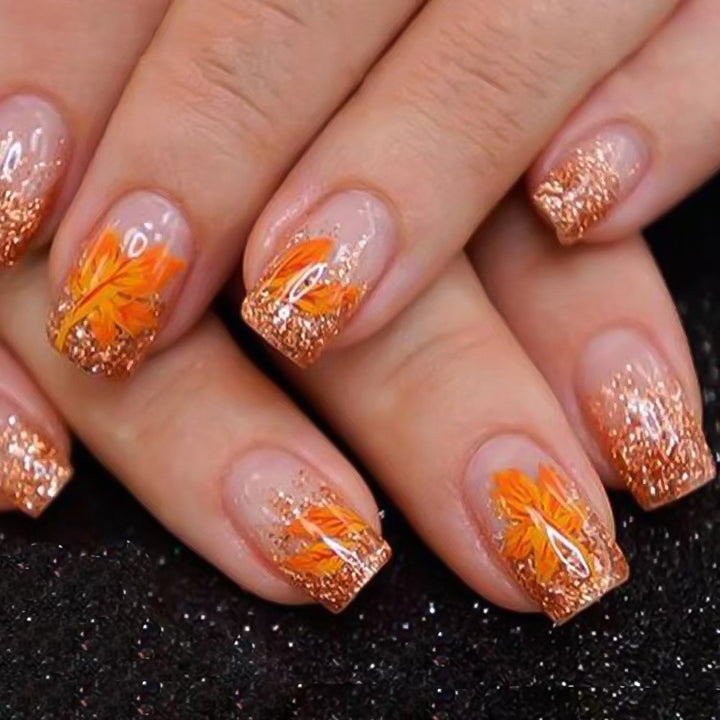 Autumn-Inspired Gel Nail Art Set Kalsten
