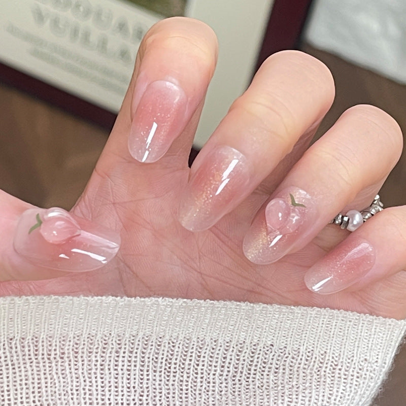 Artistic Cherry Blossom Press-On Nail Set Kalsten