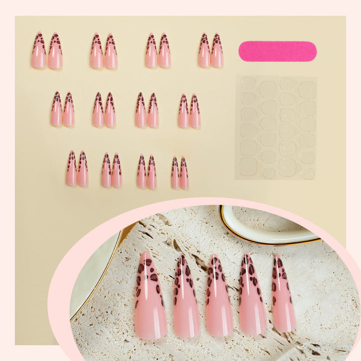 Premium Artistic Leopard Print Press-On Nails Kalsten