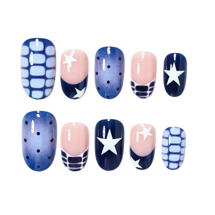 Artistic Ocean-Inspired Press-On Nail Set Kalsten