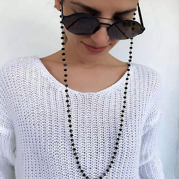 Glasses holder jewelry made of crystal beads Kalsten