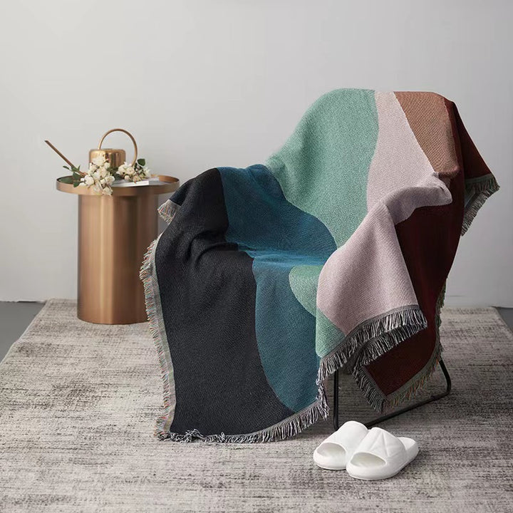 Premium Textured Fringed Throw Blanket