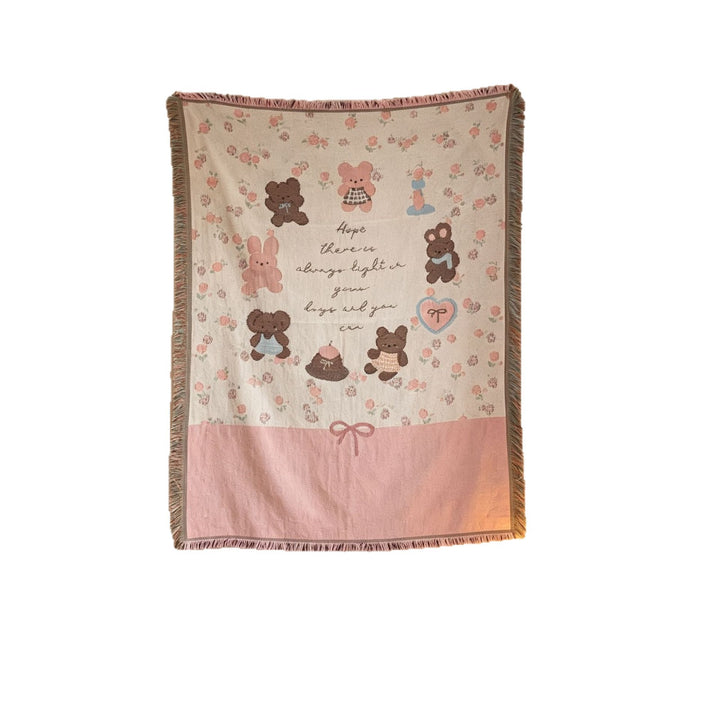 Cozy Bear-Themed Throw Blanket