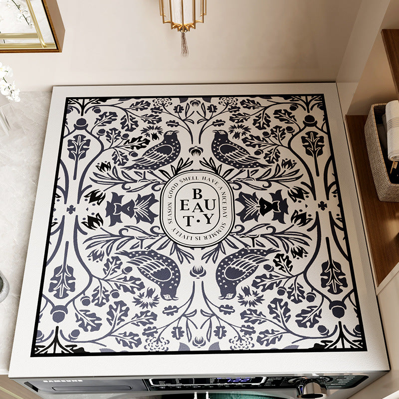 Decorative Floral Area Mat Kalsten 1786980001