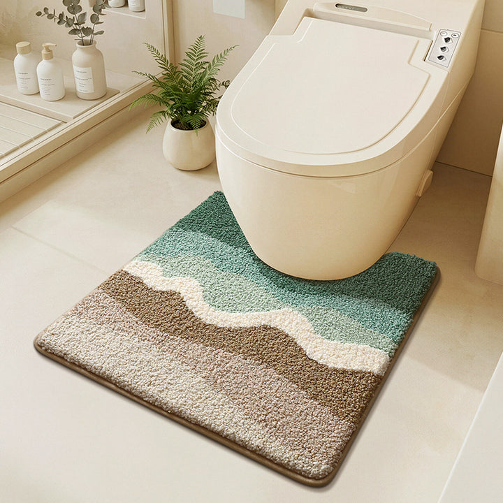 Floral Design Memory Foam Bath Mat Kalsten