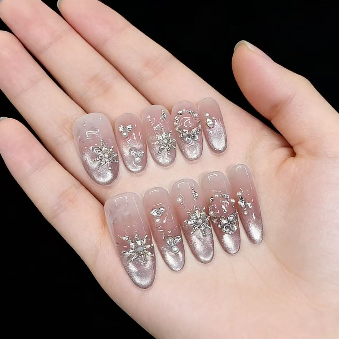 Sparkling Decorative Press-On Nails Set Kalsten