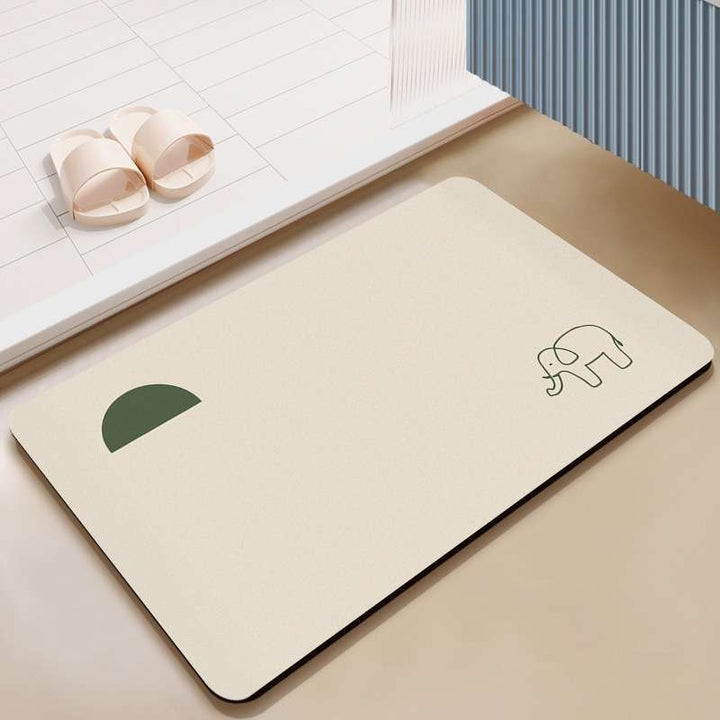 Decorative Elephant-Themed Floor Mat