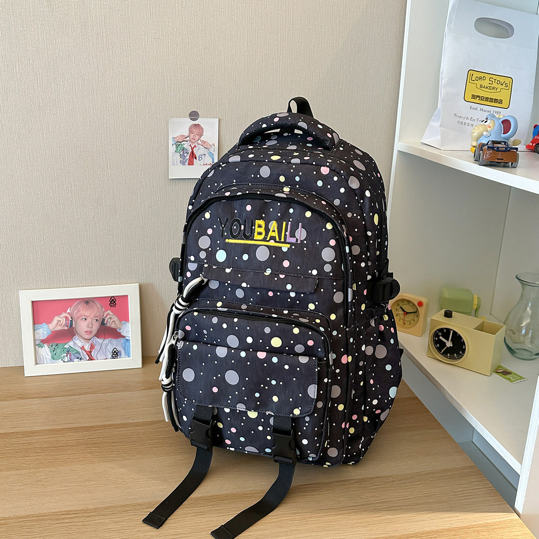 Playful Polka Dot School Backpack Kalsten