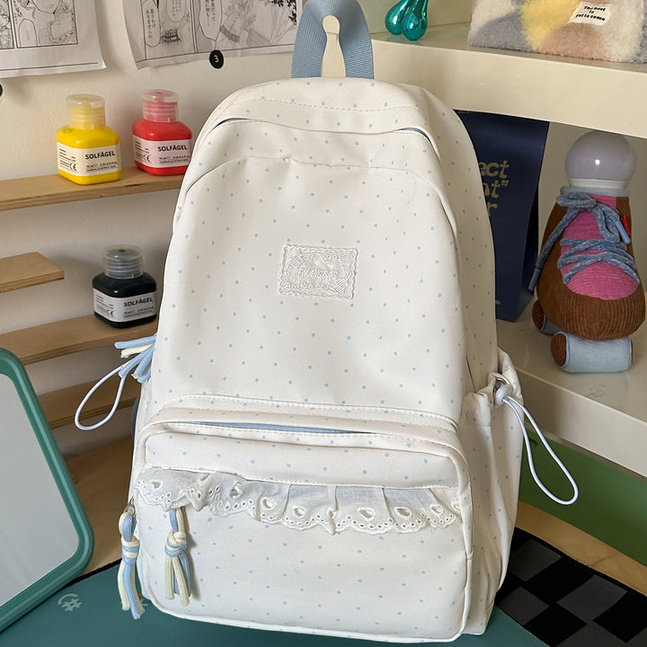 Decorative Polka Dot School Backpack Kalsten