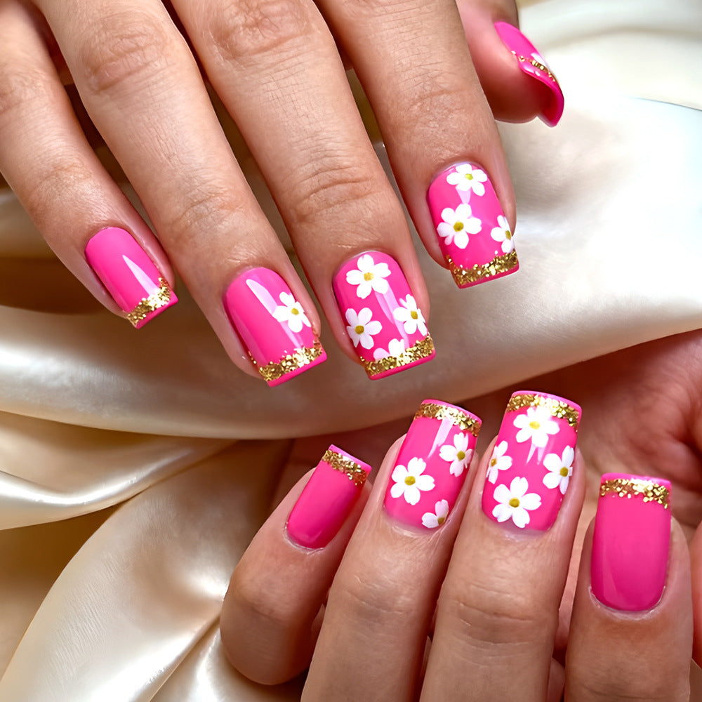 Floral Gel Nail Art Design Kalsten