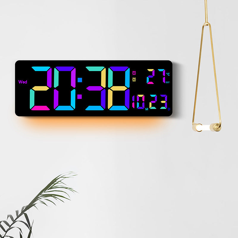 Digital Wall Clock with Multicolored LED Display Kalsten