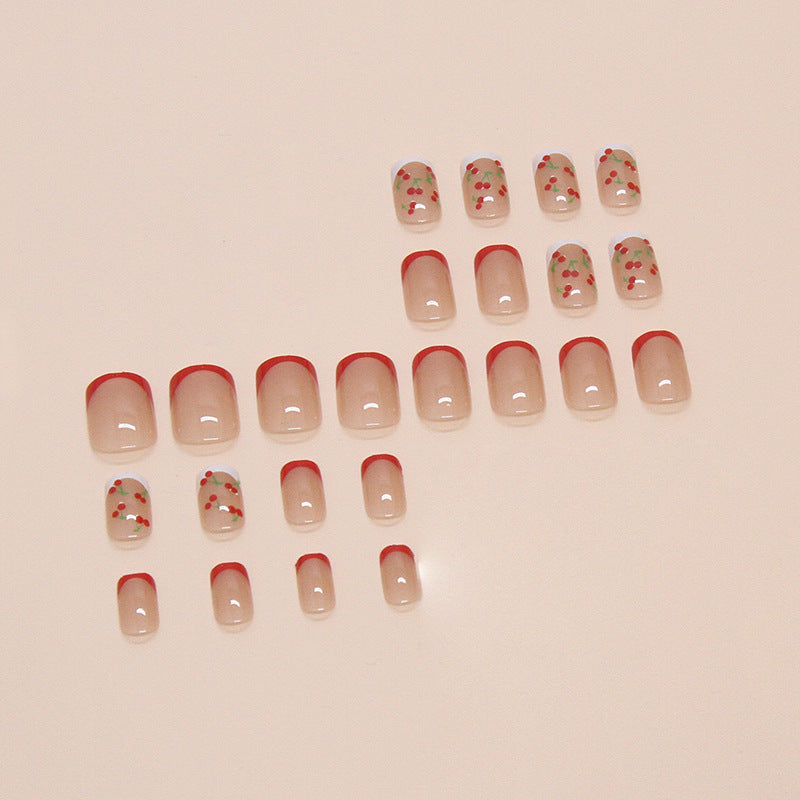 Floral Acrylic Press-On Nail Tips Kalsten