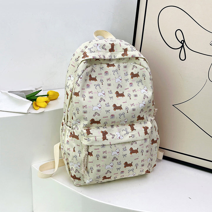 Backpack with Playful Dog Pattern Kalsten