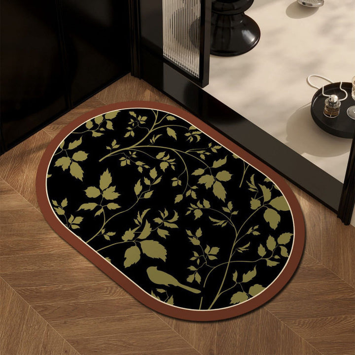 Floral Pattern Bath Mat