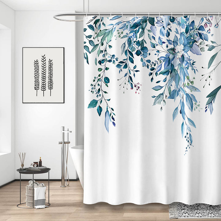 Tropical Leaf Pattern Shower Curtain Kalsten