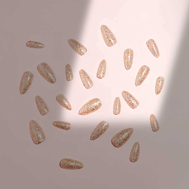 Sparkly Long Press-On Nails Kalsten
