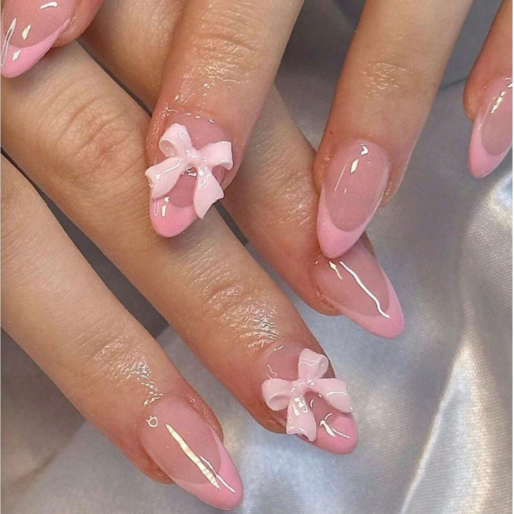 Nail art set with playful ribbons and shiny decorations Kalsten