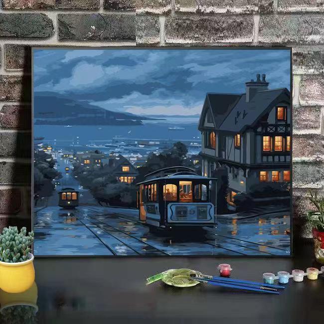 Scenic Mountain Landscape Art Canvas Print Kalsten