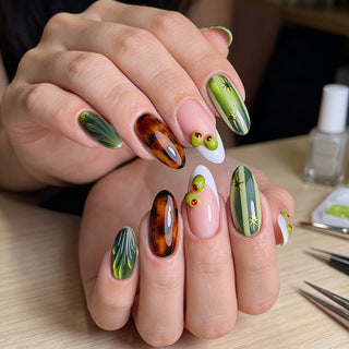 Artificial nails with creative geometric design Kalsten