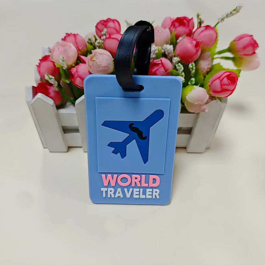 Unisex Travel-Themed Silicone Luggage Tag Kalsten