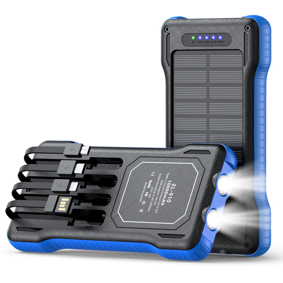 Powerful Solar Power Bank with Multifunctional Charging Cables Kalsten