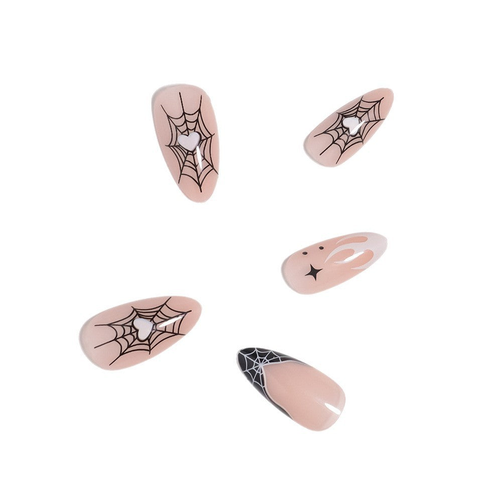 Artistic Halloween-Themed Press-On Nail Art Kalsten 1789805114