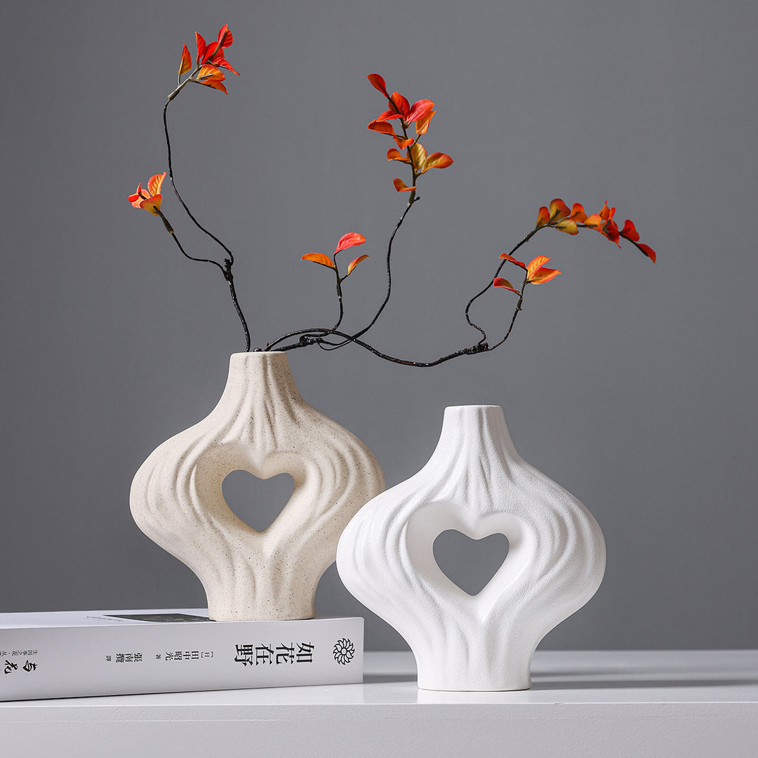 Artistic Heart-Shaped Decorative Vase