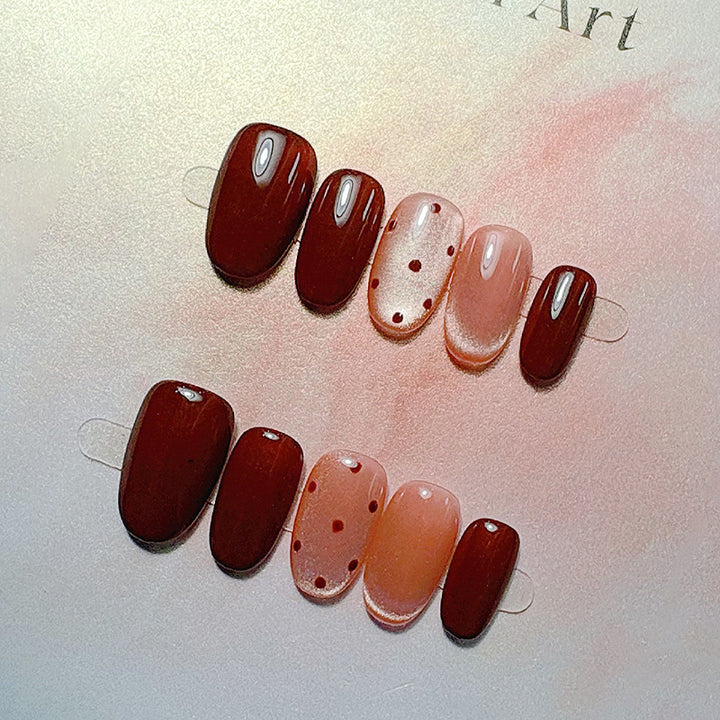 Classic French Tip Press-On Nail Set Kalsten