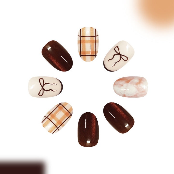 Chic Patterned Press-On Nail Set Kalsten