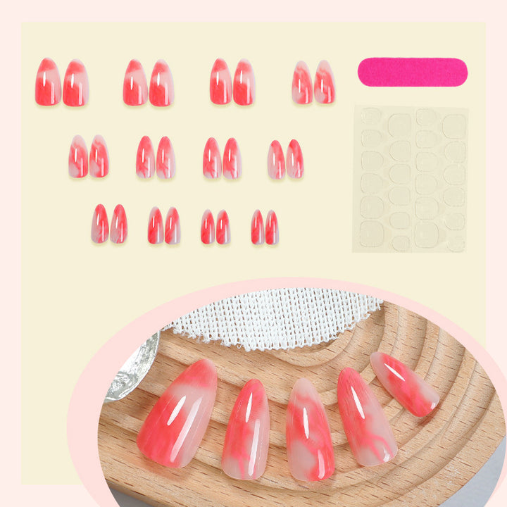 Nail set with marbled design Kalsten