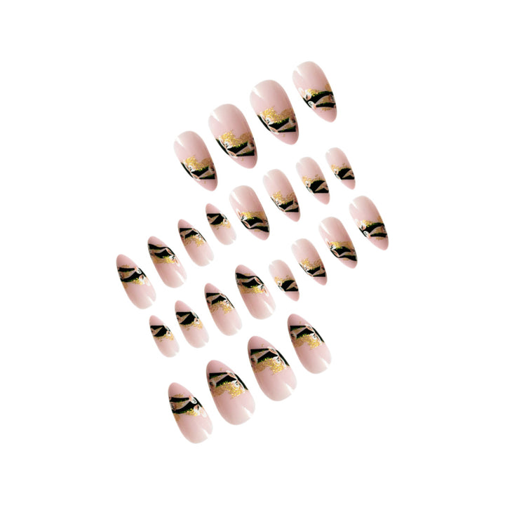 Artistic Floral Glittered Press-On Nails Kalsten