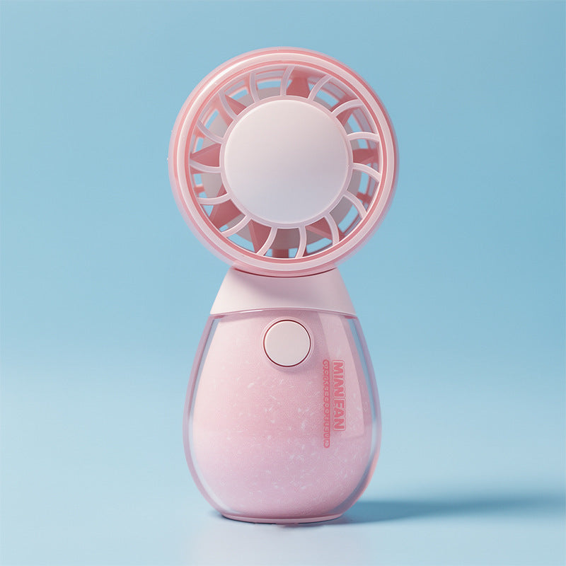Unisex compact rechargeable handheld fan with cute cat design and quiet motor Kalsten
