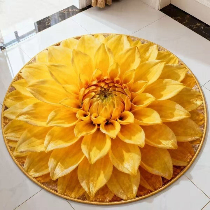 Plush Sunflower Decorative Area Rug Kalsten