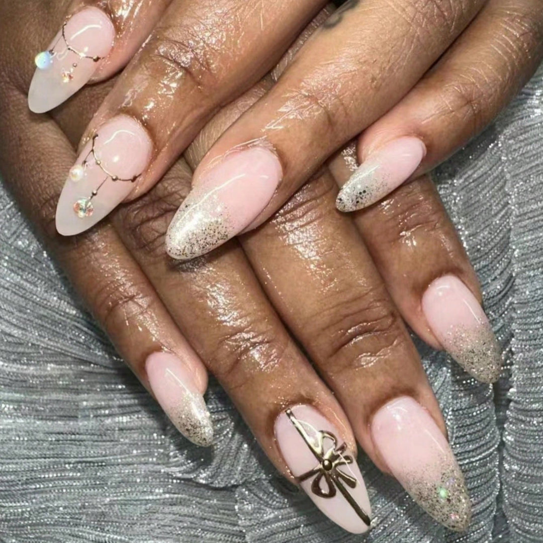 Nail Art Design Kit with Pearls and Glitter