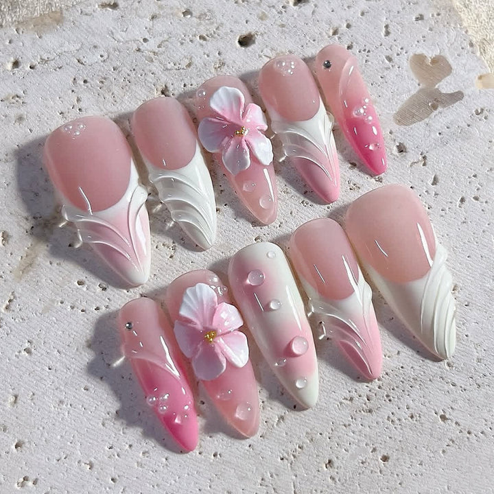 Creative Floral Accent Press-On Nails Kalsten