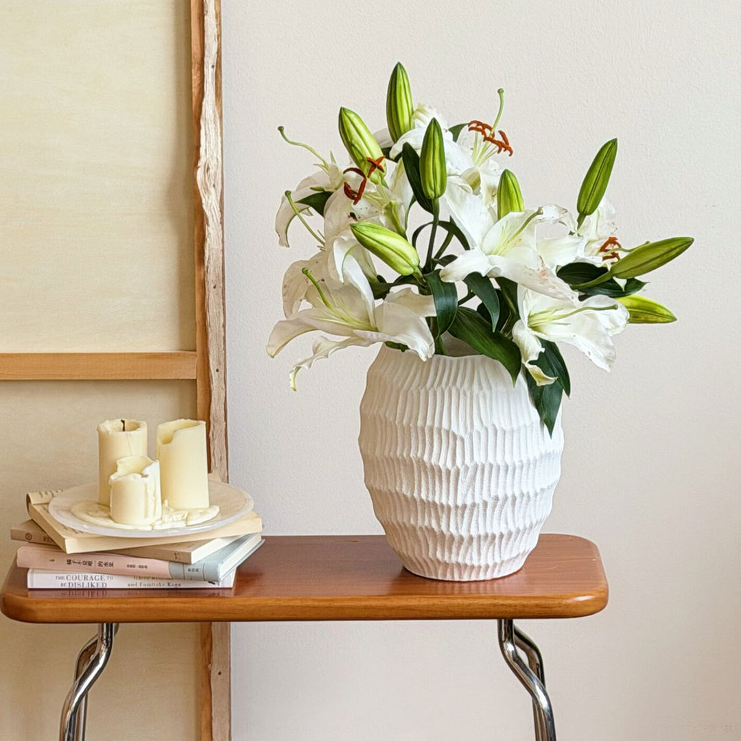 Textured Ceramic Home Decor Vase
