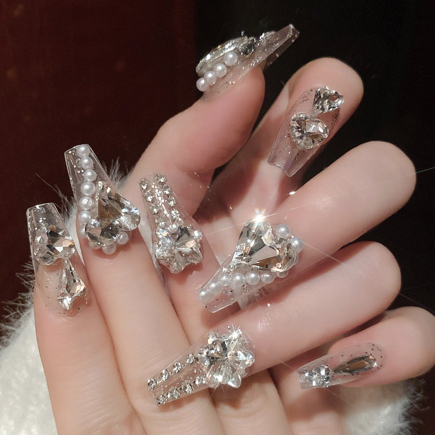Decorative Crystal Embellished Nail Tips Kalsten