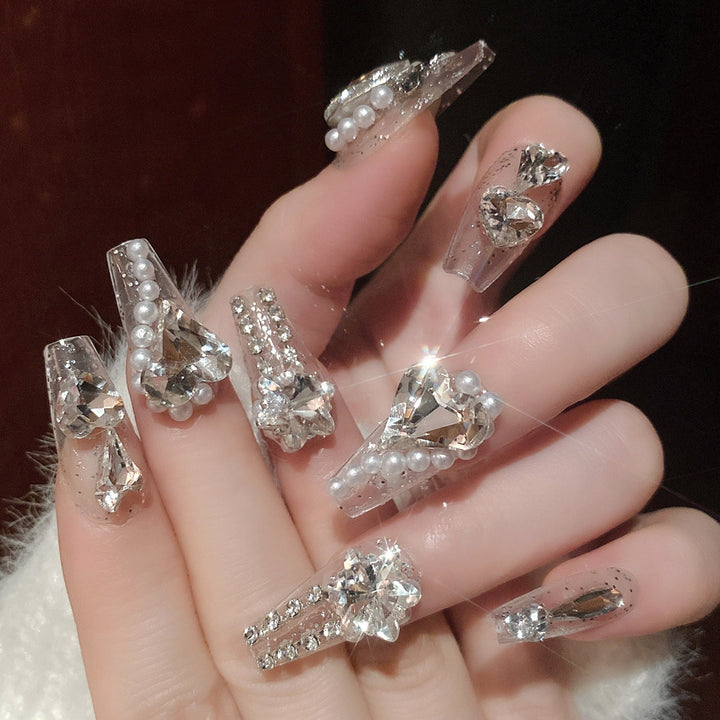 Decorative Crystal Embellished Nail Tips Kalsten