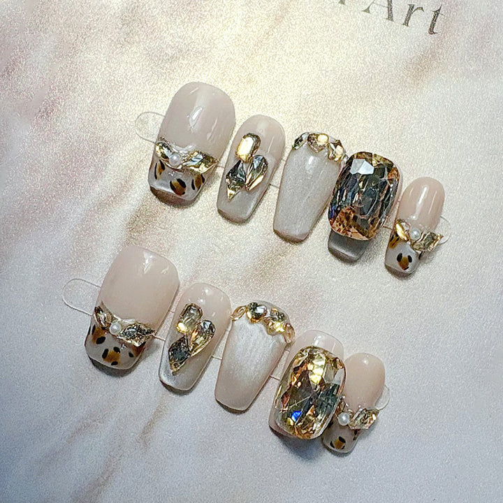 Classic French Tip Press-On Nail Set Kalsten