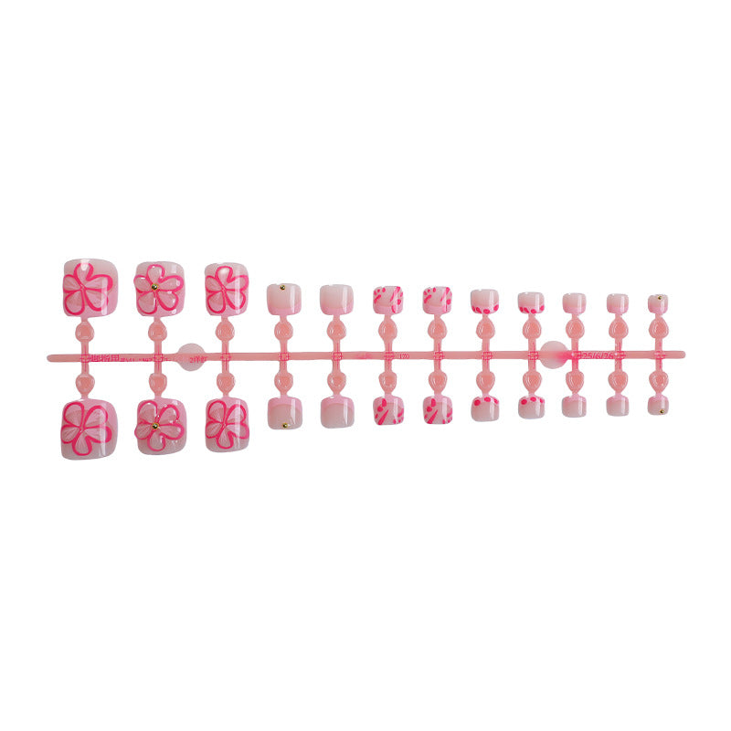 Acrylic nail set with playful flower designs Kalsten