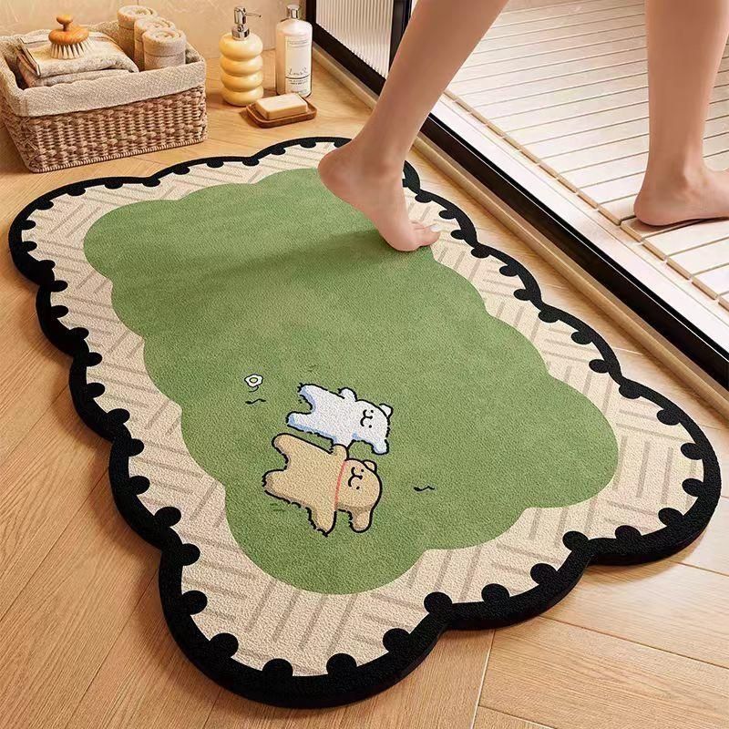 Cute Animal-Themed Plush Bath Mat