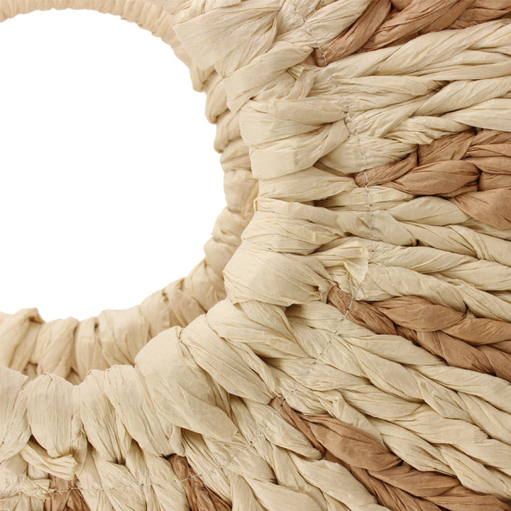 Elegant Straw Bag with Stiff Handle Kalsten
