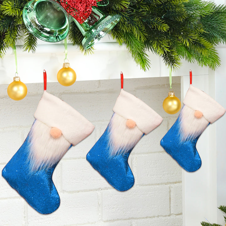 Festive Plush Christmas Stocking Set