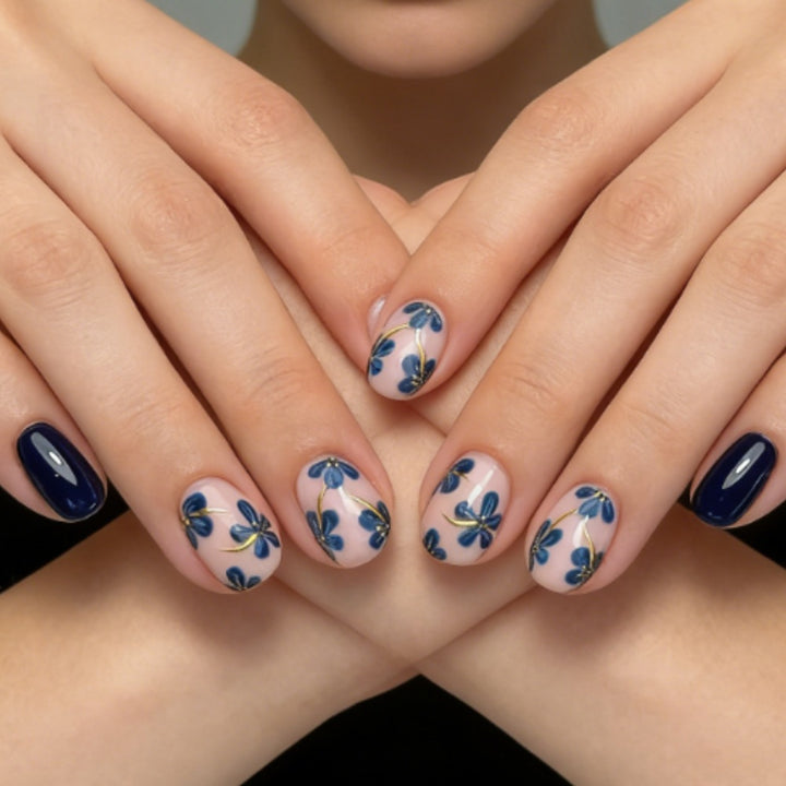 Artificial nails with elegant flower design Kalsten