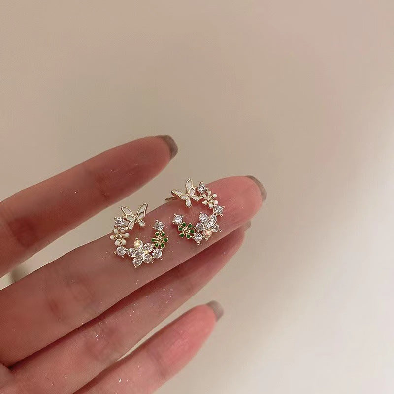 Floral Butterfly Stud Earrings Kalsten
