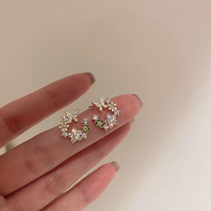 Floral Butterfly Stud Earrings Kalsten