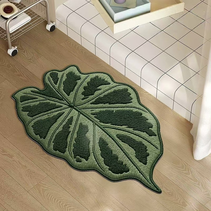 Monstera Leaf Shaped Floor Mat Kalsten