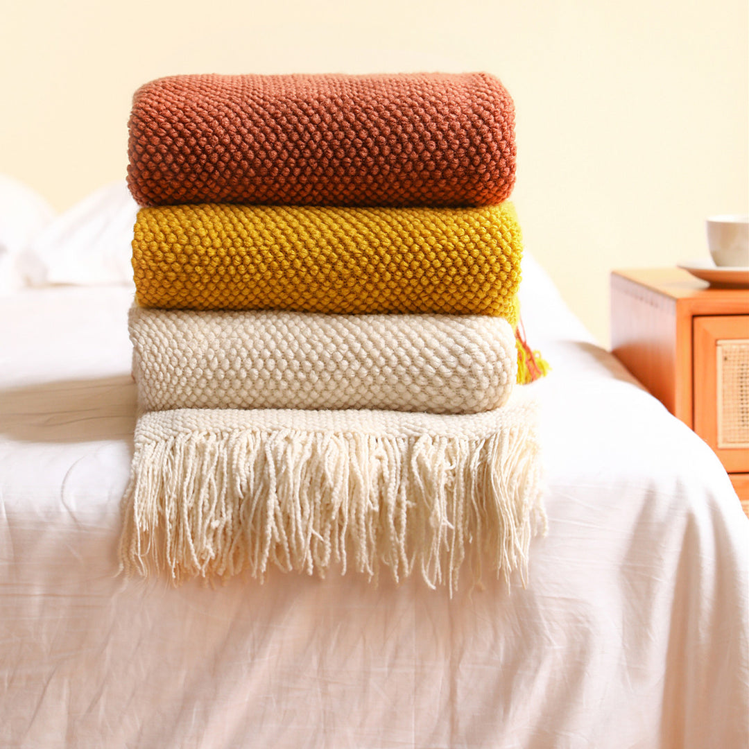 Cozy Knitted Throw Blanket
