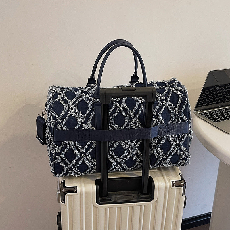 Textured Pattern Travel Duffle Bag Kalsten