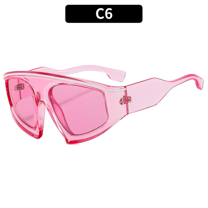 Futuristic Geometric Shield Sunglasses